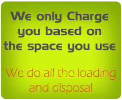 We only charge you based on the space you use